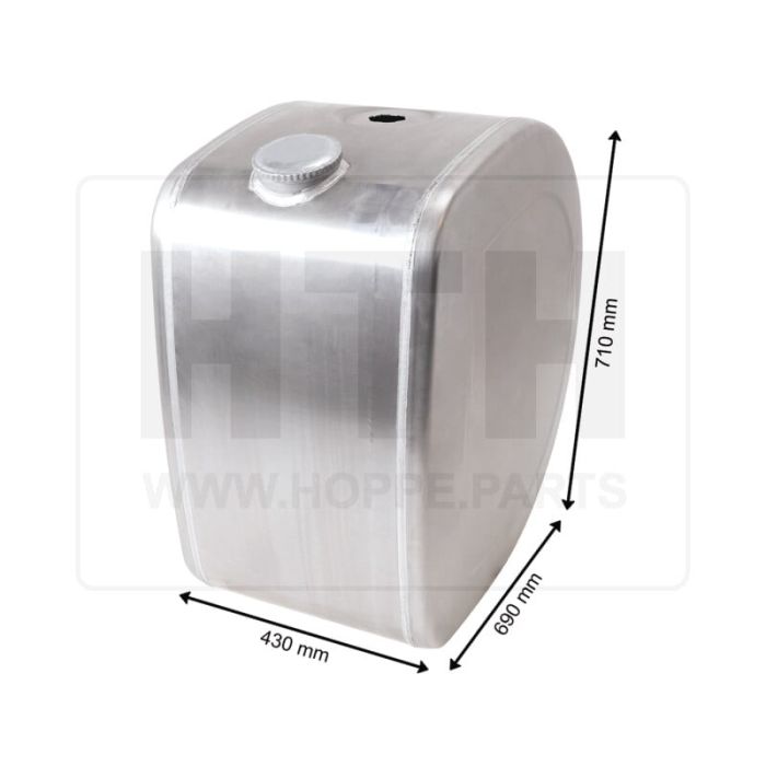 Dieseltank 170 l Alu 430 x 710 x 690