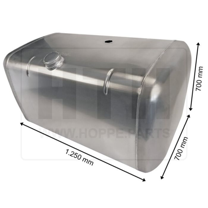 Dieseltank 550 l Alu 1250 x 700 x 700
