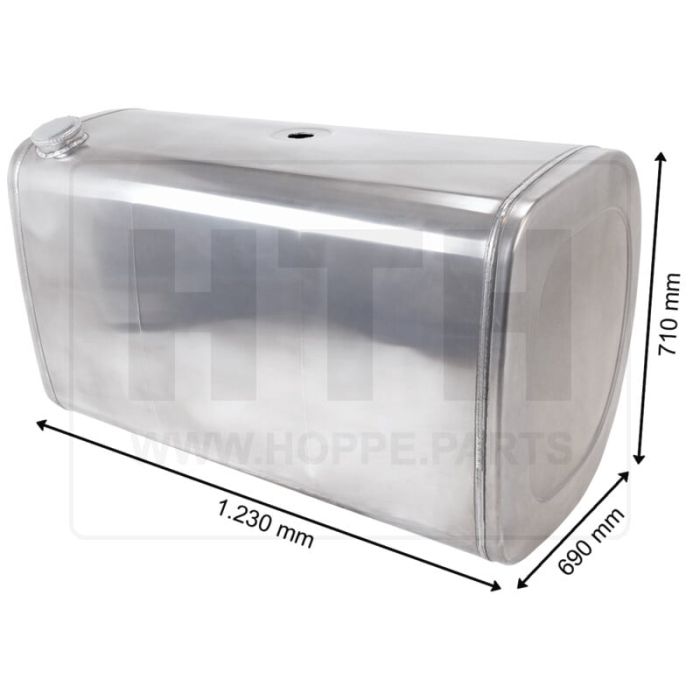 Dieseltank 490 l Alu 1230 x 710 x 690