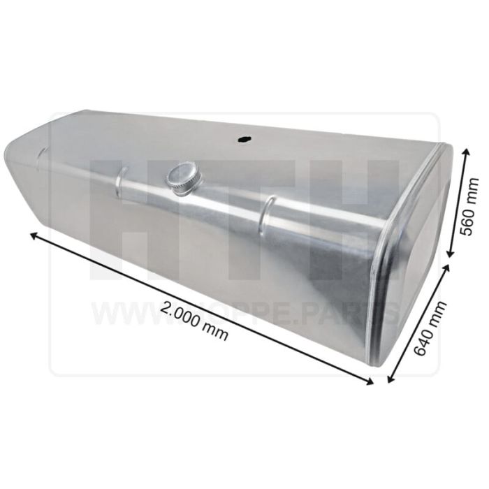 Dieseltank 700 l Alu 2000 x 560 x 640