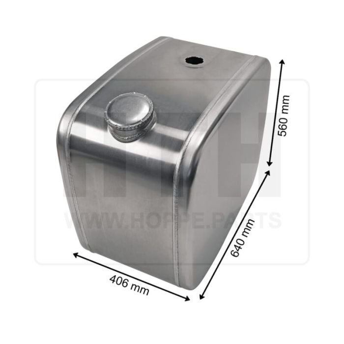 Dieseltank 120 l Alu 406 x 560 x 640