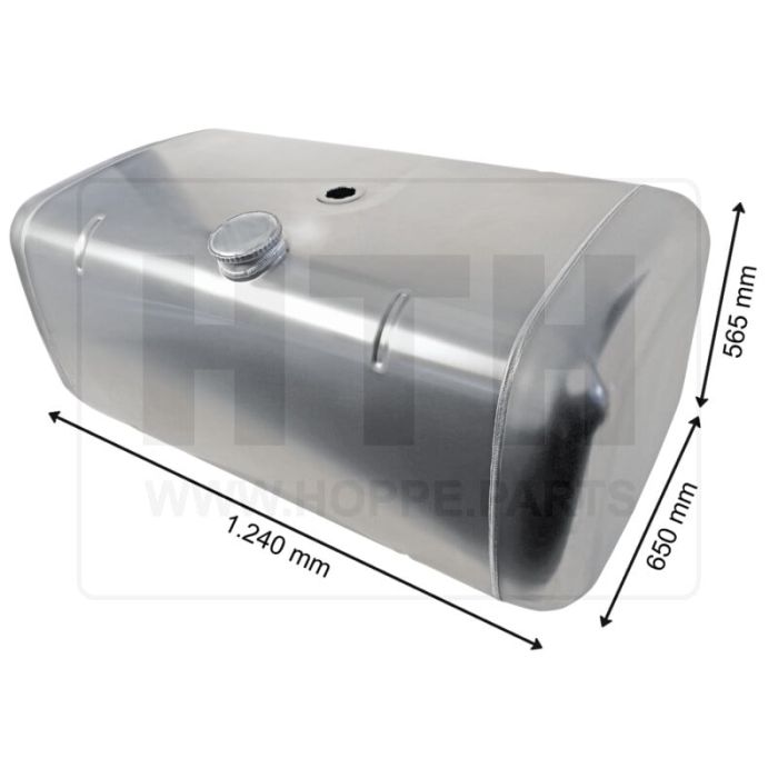 Dieseltank 370 l Alu 1240 x 565 x 650