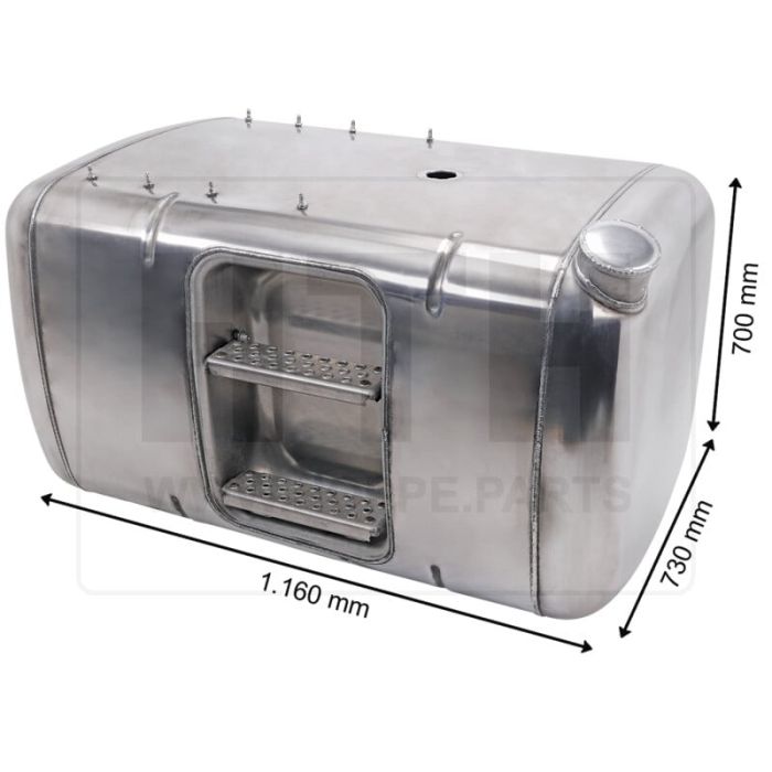 Dieseltank 450 l Alu 1160 x 700 x 730