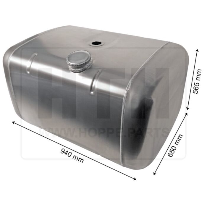 Dieseltank 290 l Alu 940 x 565 x 650