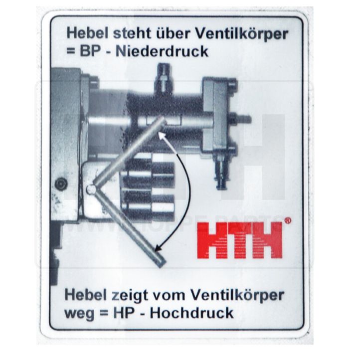 Aufkleber - Bedienhinweis -
