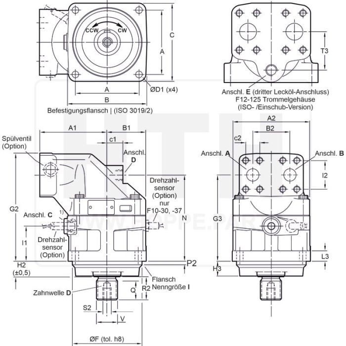 Axialkolbenmotor Parker  F10-080-AF-IV-D