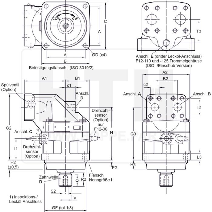 Axialkolbenmotor Parker F12-110-MF-IV-D