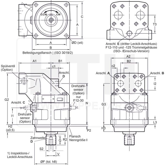 Axialkolbenmotor Parker F12-125-MF-IV-D