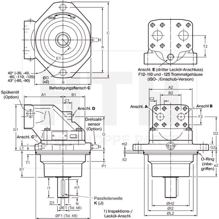 Axialkolbenmotor Parker F12-030-MF-CV-K