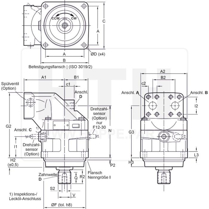 Axialkolbenmotor Parker F12-040-MF-IV-D