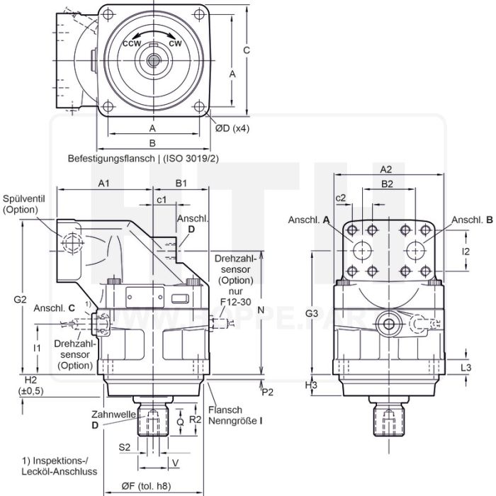 Axialkolbenmotor Parker F12-090-MF-IV-D