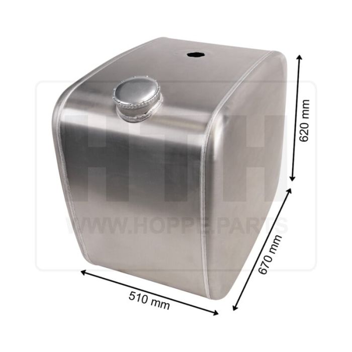 Dieseltank 190 l Alu 500 x 620 x 670