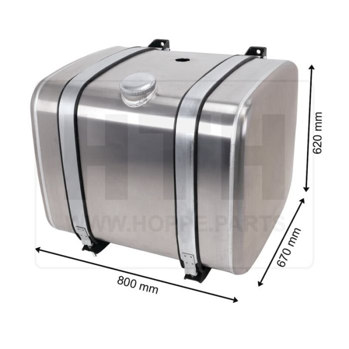 Dieseltank 300 l Alu 800 x 620 x 670