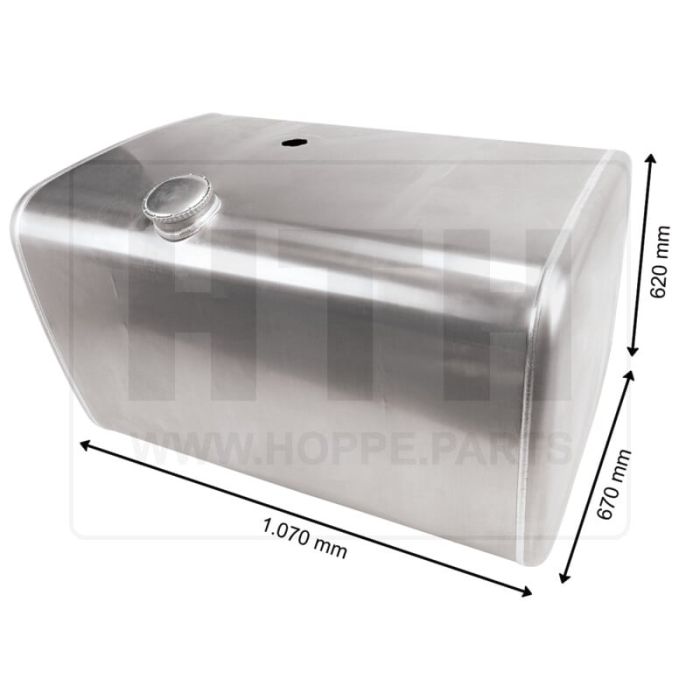 Dieseltank 400 l Alu 1070 x 620 x 670