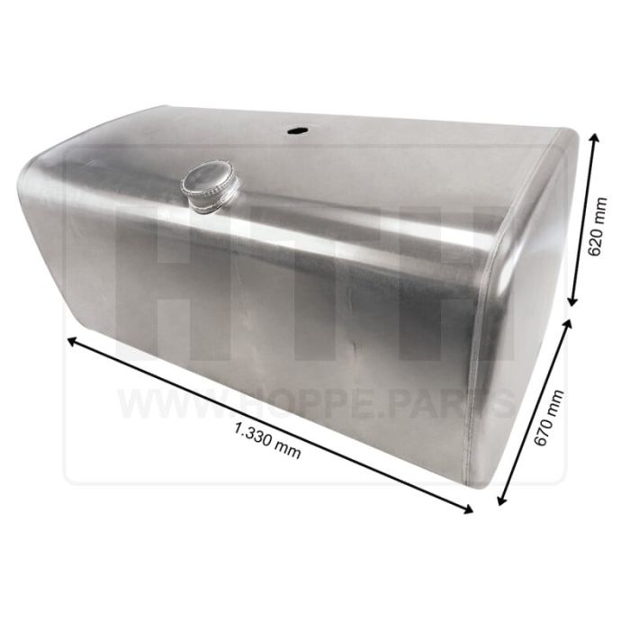 Dieseltank 500 l Alu 1330 x 620 x 670