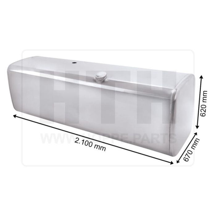 Dieseltank 800 l Alu 2100 x 620 x 670