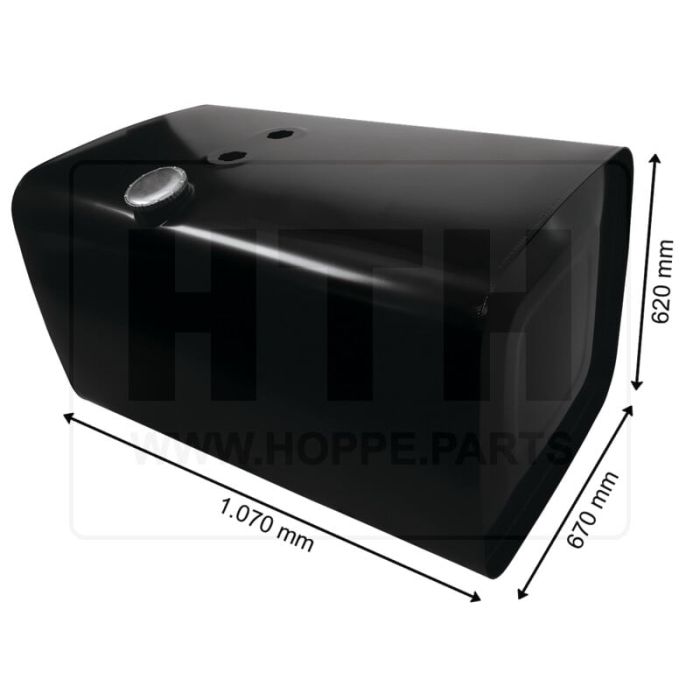Dieseltank 400 l Stahl 1070 x 620 x 670