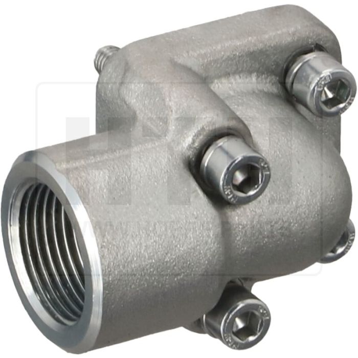 Anschlussflansch 90°, 3/4" IG LK40