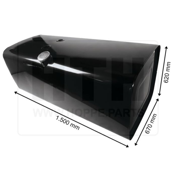 Dieseltank 570 l Stahl 1500 x 620 x 670
