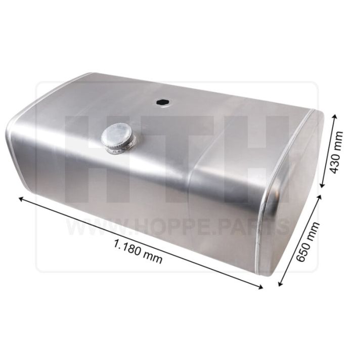 Dieseltank 300 l Alu 1180 x 430 x 650