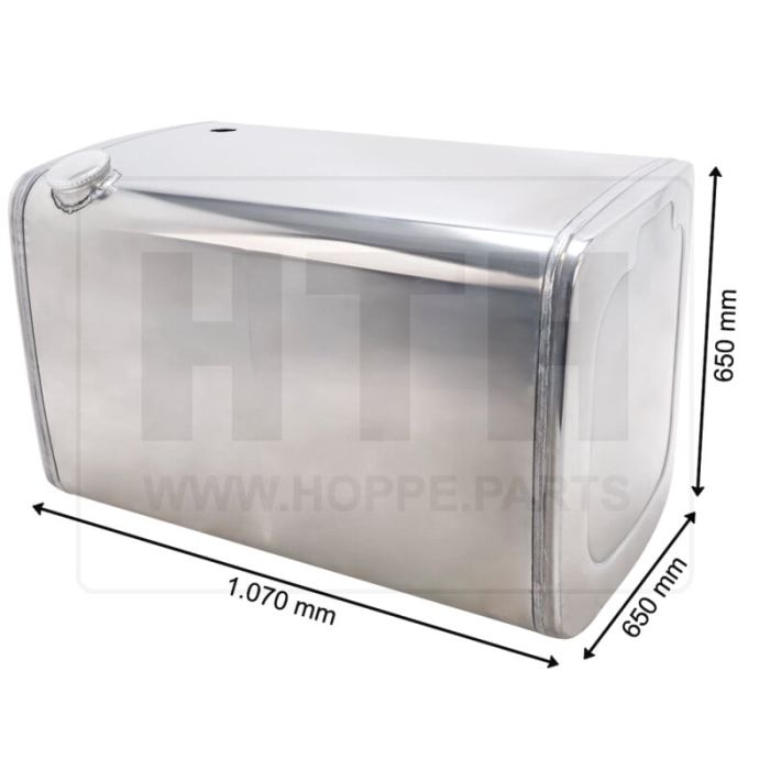 Dieseltank 400 l Alu 1070 x 650 x 650