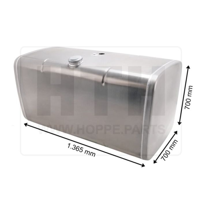 Dieseltank 580 l Alu 1365 x 700 x 700
