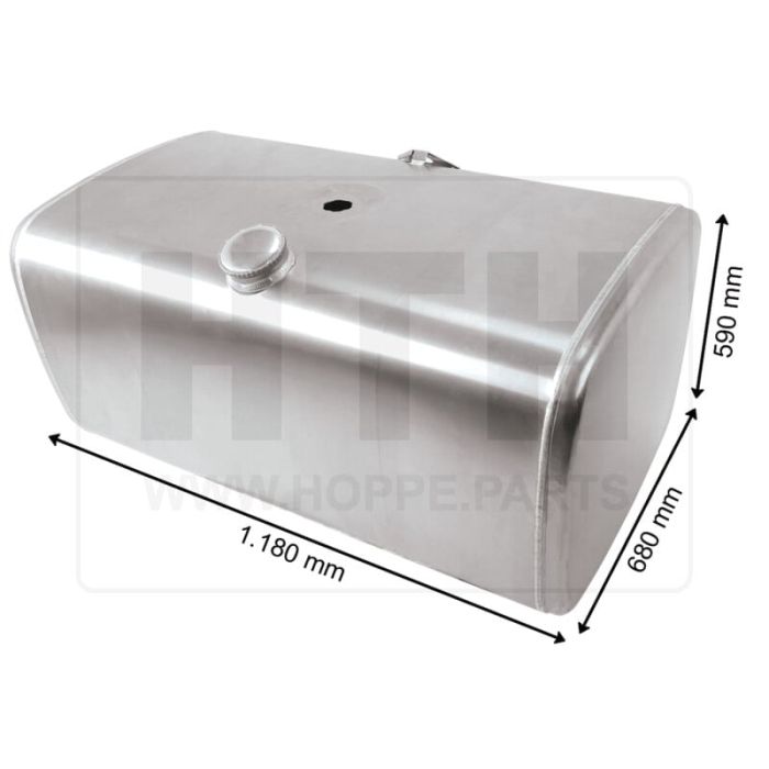 Dieseltank 400 l Alu 1170 x 590 x 680