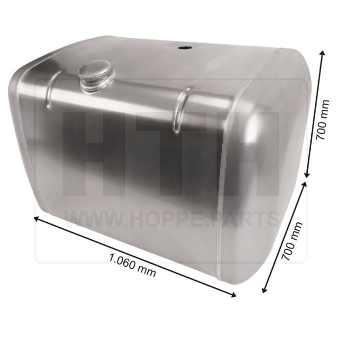 Dieseltank 450 l Alu 1060 x 700 x 700