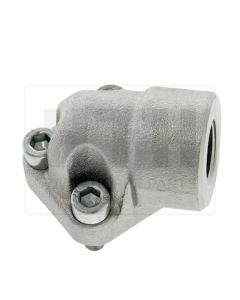 Anschlussflansch 90°, 1/2" IG LK40