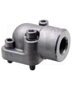 Anschlussflansch 90°, 1/2" IG LK40