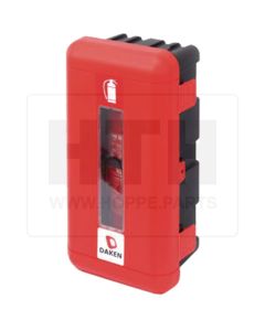 Feuerlöscherk rot/schwarz 335x620x240mm