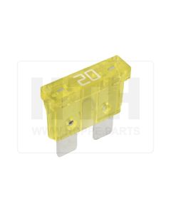 Flachstecksicherungen 20A gelb 32V max.