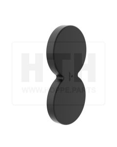 Hinter Deckel/Kappe, 200mm, KU, 2-Fach