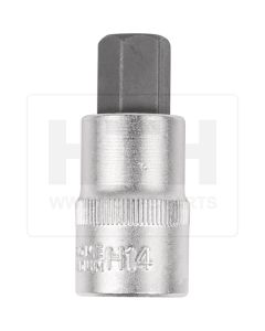 1/2'' Bit-Stecknuss 6-kant, kurz, 14mm