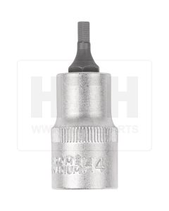 1/2'' Bit-Stecknuss 6-kant, kurz, 4mm