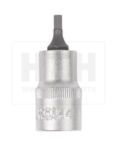 1/2'' Bit-Stecknuss 6-kant, kurz, 4mm