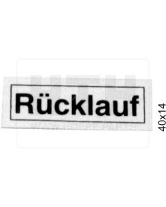Aufkleber - Rücklauf -