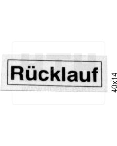 Aufkleber - Rücklauf -