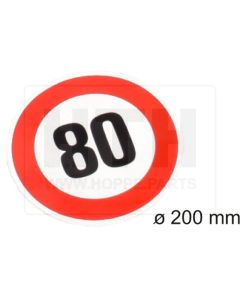 Aufkleber 80 km/h