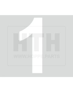 Klebezahl 1 - weiß - 100mm hoch
