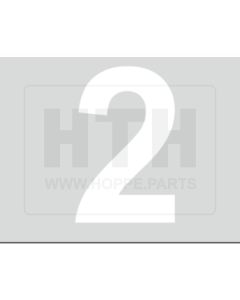 Klebezahl 2 - weiß - 100mm hoch