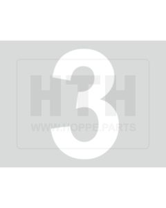 Klebezahl 3 - weiß - 100 mm hoch