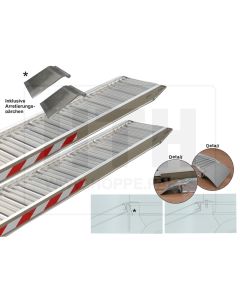 Alu-Auffahrrampe als Paar, 3.000 mm lang
