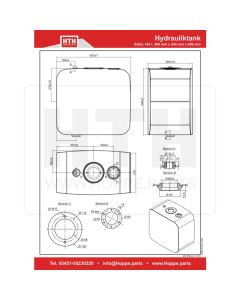 Hydrauliktank 104 l ST 360x540x600