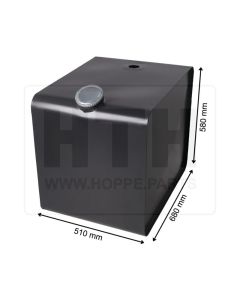 Dieseltank 185 l Stahl 510 x 580 x 680