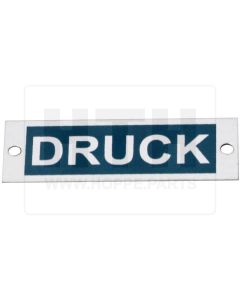 Hinweisschild Druck - als Aluschild -