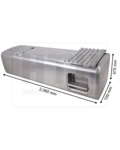 Dieseltank 710 l Alu 2060 x 575 x 700