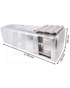 Dieseltank 910 l Alu 2150 x 700 x 700