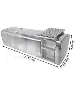 Dieseltank 780 l Alu 2140 x 620 x 670