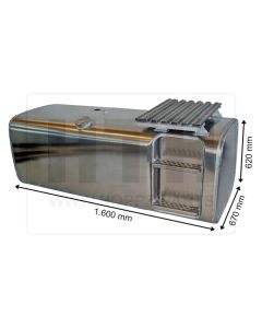Dieseltank 590 l Alu 1600 x 620 x 670